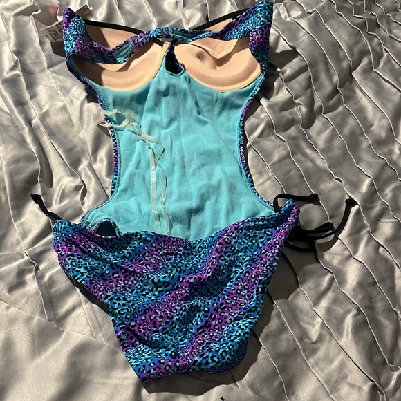 BONGO Blue and Purple One-Piece Swimsuit - Picture 2 of 5